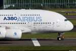 Airbus A380 demonstrator, front view. (Photo by Airbus)