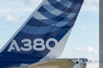 Airbus A380 tail. (Photo by Airbus)