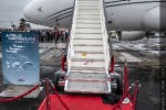 Display of an Airbus ACJ318 corporate jet. (Photo by Airbus)