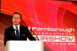 UK Prime Minister David Cameron opens the show. (Photo by Farnborough International)