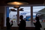 Malaysia's second Airbus A380 as seen from the Airbus chalet. (Photo by Airbus)