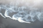 The Blades put on an aerobatic flight display. (Photo by Farnborough International)