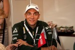 Russian F1 driver Vitaly Petrov makes an appearance. (Photo by Farnborough International)