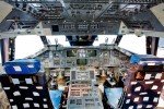The flight deck of space shuttle simulator at the Museum of Flight in Seattle. The trainer opened to the public on November 10, 2012 to a crowd of thousands. Access to the payload bay is open to the public. The crew compartment is available by special paid tour only. (Photo by Jeremy Dwyer-Lindgren/NYCAviation)