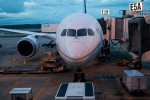 United 787 at the gate in Houston. (Photo by Kevin Koske)