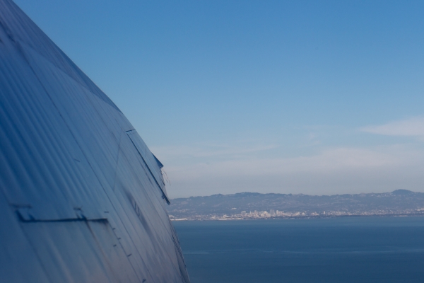 Tactical take off from SFO, 70 degree climb.