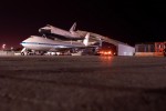 Bug's eye view of the Shuttle Carrier Aircraft on the tarmac. (Photo by Guy Dickinson, CC BY-SA)
