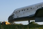 Space Shuttle Discovery is towed back for decommissioning after final flight. (Photo by Suresh Atapattu)