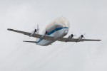 When it arrived in the Seattle area, the Super Guppy performed a pass over the Boeing Field runway. (Photo by Liem Bahneman/NYCAviation)