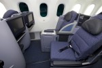 United Airlines Boeing 787 Dreamliner Business Class seats. (Photo by Dan King/NYCAviation)