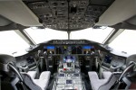 In the cockpit of the first United Airlines 787 Dreamliner. (Photo by Dan King/NYCAviation)