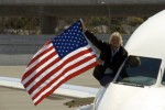 Sir Richard Branson hanging out after the inaugural flight from JFK arrives at SFO. (Photo by James Castañeda)