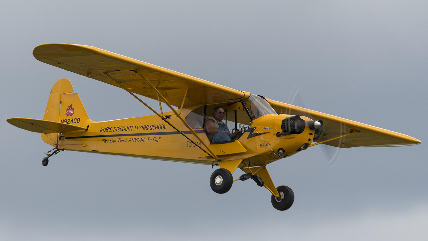 Greg Koontz in the J-3 Cub.