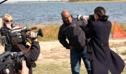 Al Roker and Ann Curry having a good time while taking in some spotting at Bayswater Park.