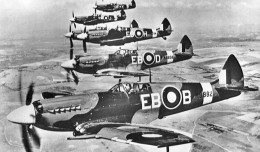 6 Supermarine Spitfires in flight.