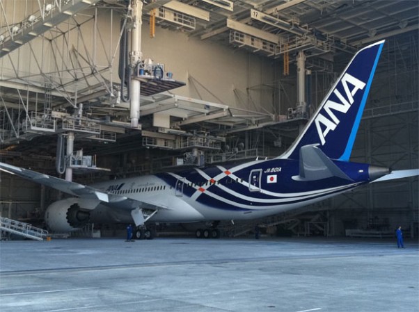 ANA first Boeing 787 Dreamliner JA801A