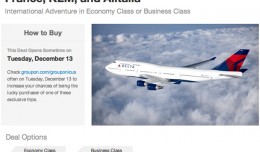 Screenshot of Groupon's Delta Round-the-World deal