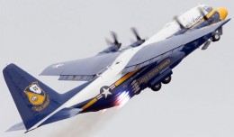 The Blue Angels C-130 named Fat Albert performs a JATO takeoff. (Photo by Manny Gonzalez)