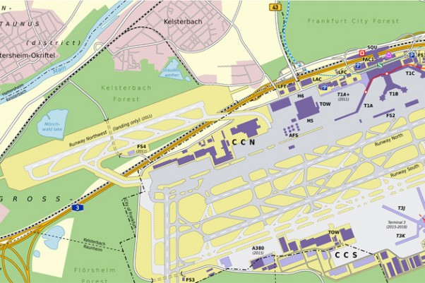 Frankfurt Am Main Airport map