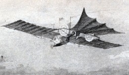 Patent drawing of the Aerial Steam Carriage soaring over the Thames River, circa 1843.