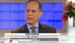 JetBlue CEO Dave Barger appeared on NBC's Today. (Screengrab from NBC)