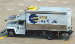 An LSG Sky Chefs truck seen at DFW in 2006