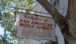 Pan Am's first office in Key West is marked by a sign
