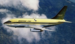 The first Boeing 737-100 (N73700) in house colors. (Photo by Boeing)