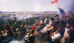 A painting by Jean Baptiste Mauzaisse depicts French and Austrian forces at the Battle of Fleurus with the balloon l'Entreprenant in the background.