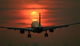 Photo of the Day: Sunrise greets a Northwest Airlines Airbus A330 during an early morning approach to Amsterdam after a long redeye from the US. (Photo by Joop Stroes)