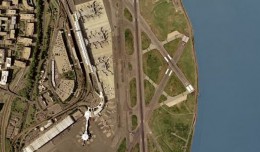 Satellite view of Ronald Reagan Washington National Airport.