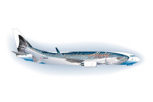 Artist rendering of the new Salmon Thirty Salmon jet.