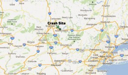 Site of the crash at Spring Hill Airport in Sterling, Pennsylvania. (Map by Matt Molnar/Google Maps)
