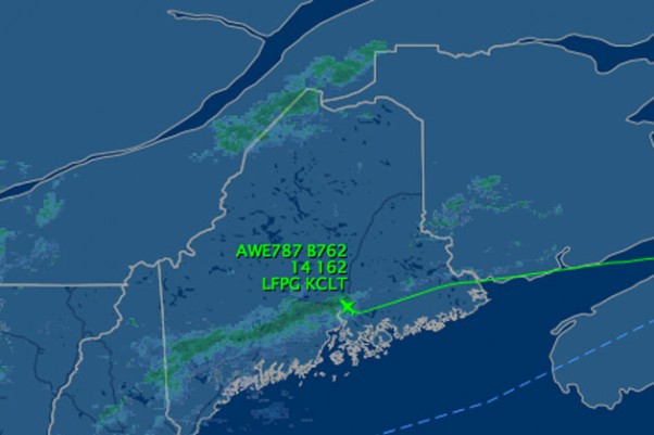 Flight path of US Airways Flight 787