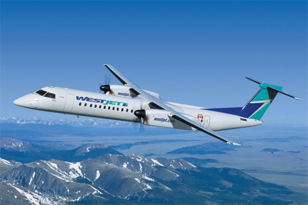Rendering of a WestJet Bombardier Dash 8 Q400. (Image by Bombardier)