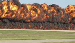 Did any runways catch fire due to the heat today? Almost. (Photo by Matt Molnar)