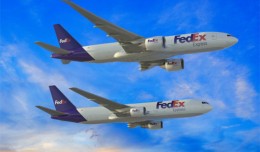 Boeing 767-300 Freighter and 777 Freighter wearing FedEx livery. (Image by Boeing)
