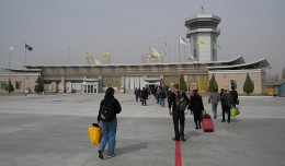 Travelers arrive at Hotan Airport in this 2011 file photo. (Photo by Timothy Merrill via Flickr, CC BY-NC-ND)