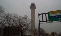 Newark Liberty International Airport control tower.