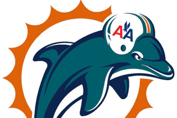 Miami Dolphin wearing an AA helmet.