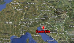 The balloon went down south of Ljubljana, Slovenia. (Map by NYCAviation/Google Maps)
