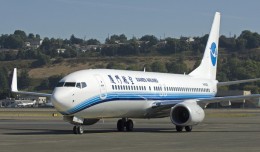 A Xiamen Airlines Boeing 737-800 (B-5305) seen at Boeing Field prior to delivery. (Photo by Boeing)