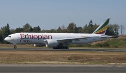 ET-APS, the first Boeing 777 Freighter for Ethiopian Airlines. (Photo by Boeing)
