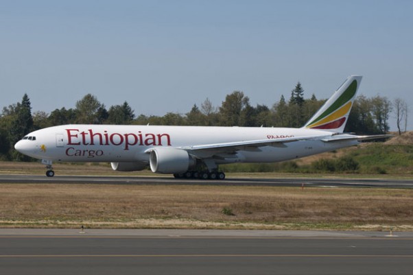 ET-APS, the first Boeing 777 Freighter for Ethiopian Airlines. (Photo by Boeing)