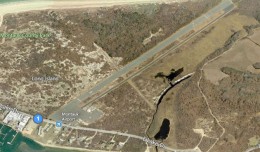 New York's easternmost airport, Montauk could be shuttered in favor of housing. (Photo by Bing)