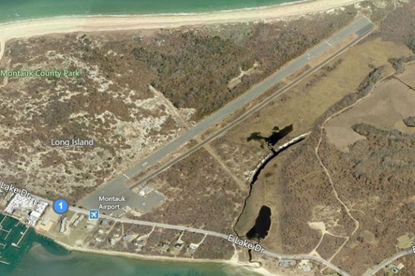 New York's easternmost airport, Montauk could be shuttered in favor of housing. (Photo by Bing)