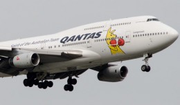 Qantas Boxing Kangaroo Boeing 747-400. (Photo by Jason Rabinowitz)
