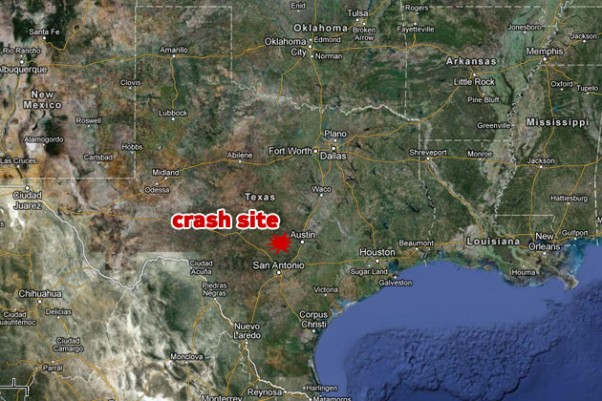 Site of a helicopter crash north of San Antonio, Texas. (Map by NYCAviation/Google Maps)