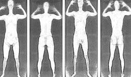 Filtered images from a backscatter body scanner. (Photo by TSA)