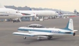 Boeing owned Candadair T-33 (N416X).